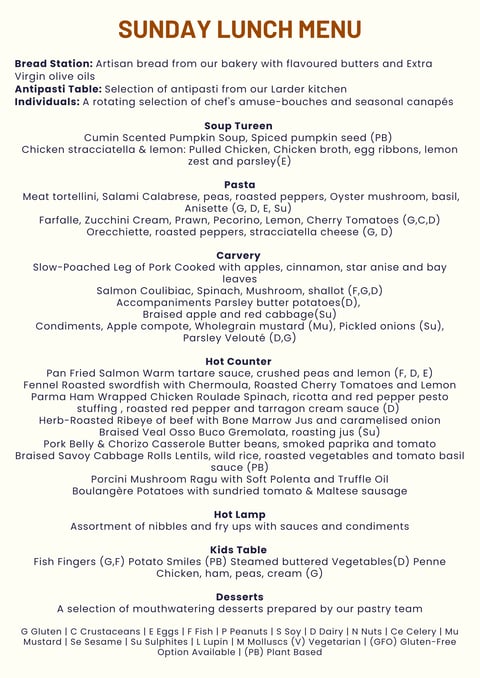 Sunday Buffet Lunch @ Terramar Restaurant
