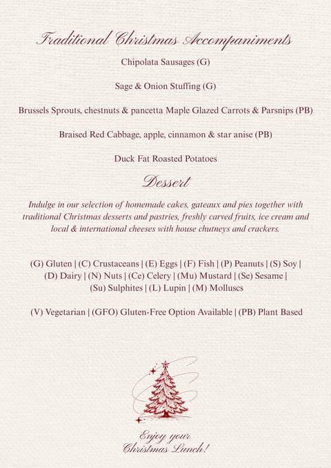 Christmas Day Buffet Lunch
