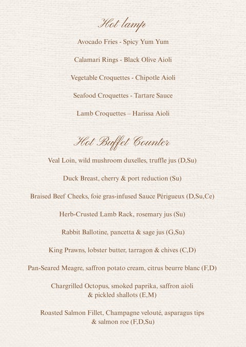 New Year`s Eve Buffet Dinner