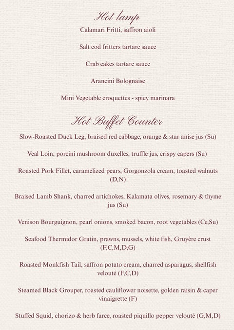 Christmas Eve Buffet Dinner