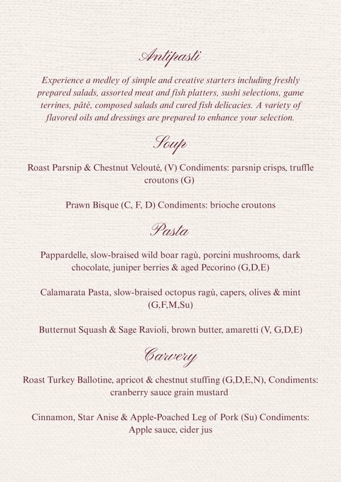 Christmas Day Buffet Lunch